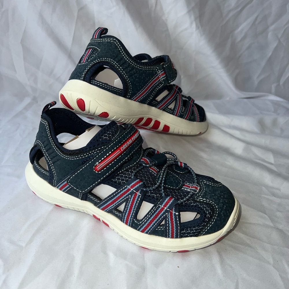 Dream Pairs Blue and Red Athletic Sandals with Velcro Closure